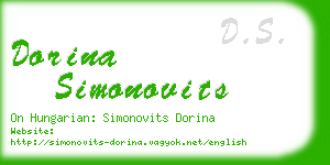 dorina simonovits business card